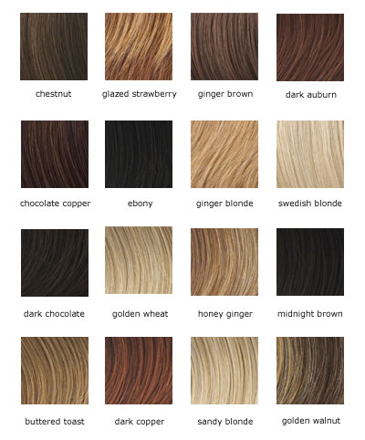 hair colours brown and blonde. from this color chart,